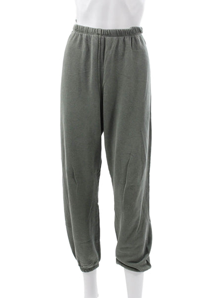 Perfect White Tee Womens Green Cotton Sweatpants Pull On Size M