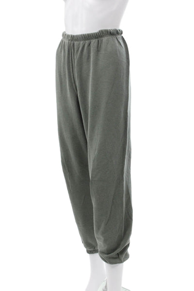 Perfect White Tee Womens Green Cotton Sweatpants Pull On Size M