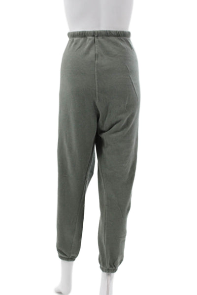 Perfect White Tee Womens Green Cotton Sweatpants Pull On Size M