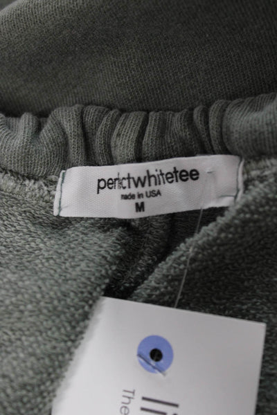 Perfect White Tee Womens Green Cotton Sweatpants Pull On Size M