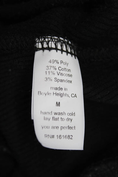 Perfect White Tee Womens Sweatpants Black Drawstring Polyester Size M