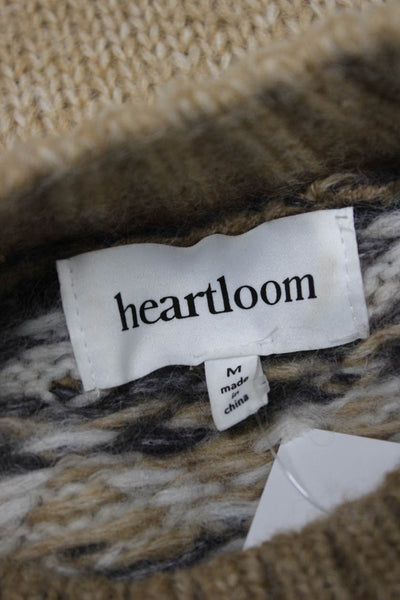 Heartloom Women Cardigan Floral V Neck Gray Long Sleeve Polyester Size M
