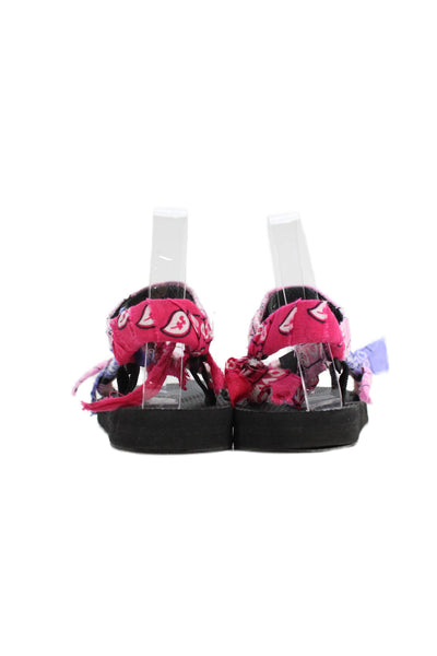 Arizona Love Womens Bandana Strap Sandals Pink Size 10