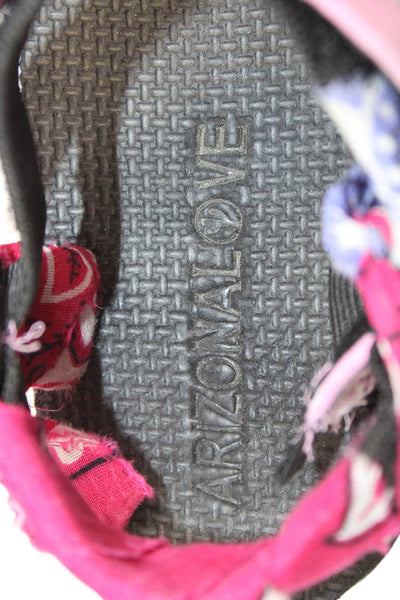 Arizona Love Womens Bandana Strap Sandals Pink Size 10