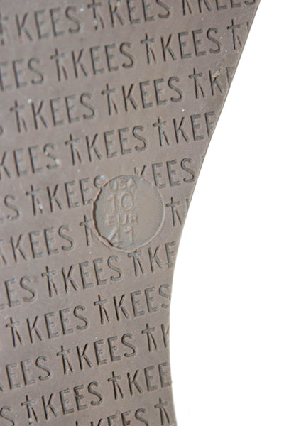 TKEES Womens Metallic Classic Thong Flip Flops Silver Size 10