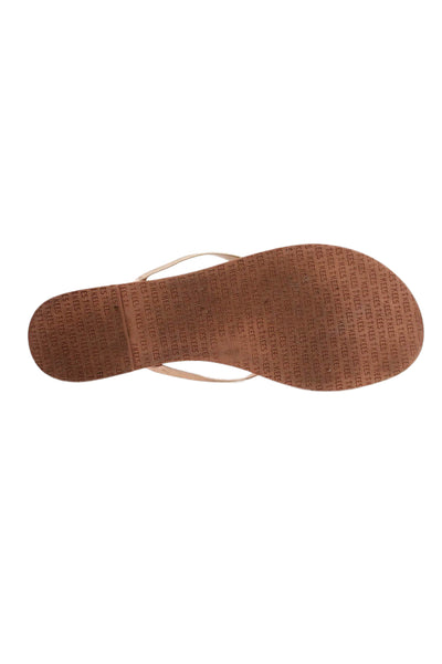 TKEES Womens Metallic Toe Strap Flip Flops Copper Size 11