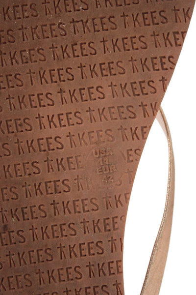 TKEES Womens Metallic Toe Strap Flip Flops Copper Size 11