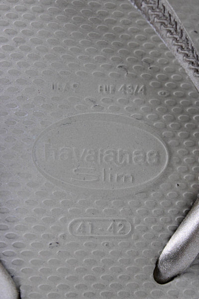 Havaianas Womens Metallic Classic Flip Flops Gold Size 11