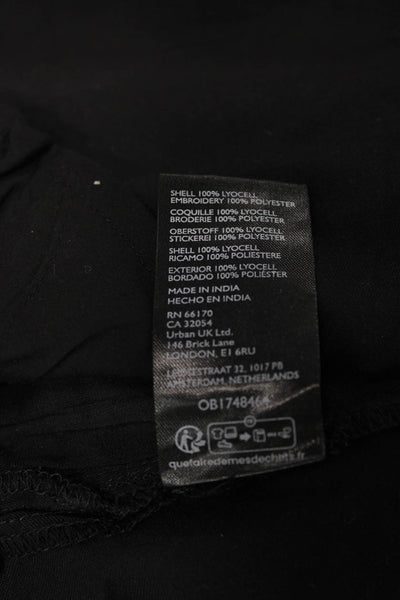 Anthropologie Women Cropped Black Lyocell Pants Size 14