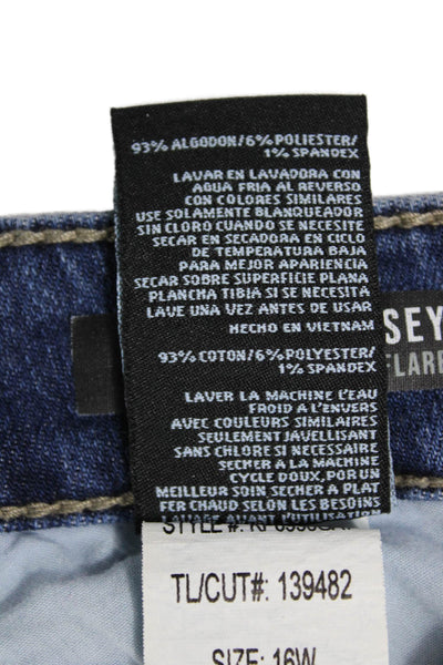 KUT from the Kloth Women Ankle Mid-Rise Blue Cotton Blend Jeans Size 16