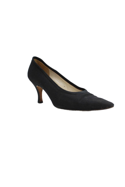 Martinez Valero Womens Pointed Toe Slide On Pumps Black Size 8 B