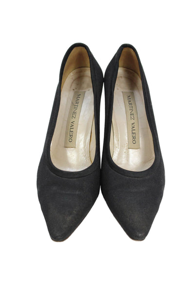Martinez Valero Womens Pointed Toe Slide On Pumps Black Size 8 B