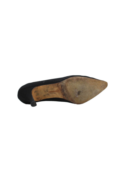 Martinez Valero Womens Pointed Toe Slide On Pumps Black Size 8 B
