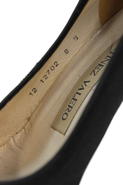 Martinez Valero Womens Pointed Toe Slide On Pumps Black Size 8 B
