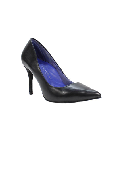 Antonia Saint Womens Leather Pointed Toe Slide On Pumps Black Size 7.5 B