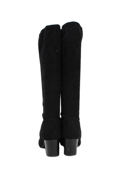 Boden Womens Suede Pull On Knee High Boots Black Size 38 8