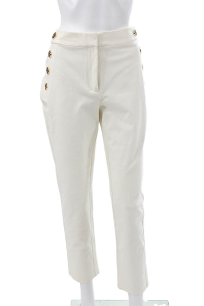 Derek Lam 10 Crosby Women Cropped Cotton White Pants Size 8