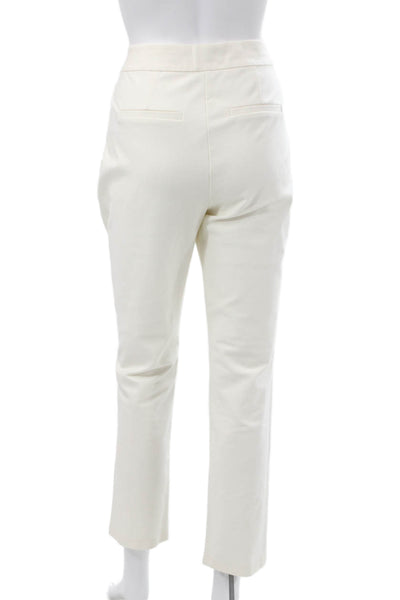 Derek Lam 10 Crosby Women Cropped Cotton White Pants Size 8