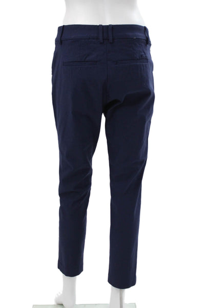 Kjus Womens Ankle Pants Blue Viscose Button Closure Spring Size M