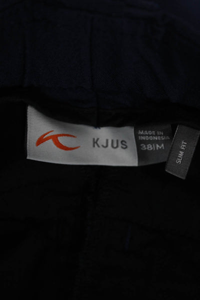 Kjus Womens Ankle Pants Blue Viscose Button Closure Spring Size M