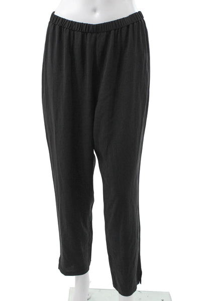 Eileen Fisher Womens Dress Pants Silk Black Pull On Petite Size S