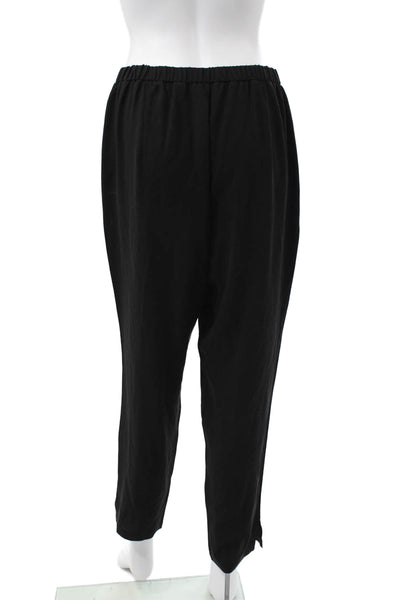 Eileen Fisher Womens Dress Pants Silk Black Pull On Petite Size S