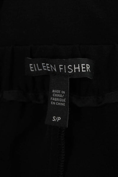 Eileen Fisher Womens Dress Pants Silk Black Pull On Petite Size S