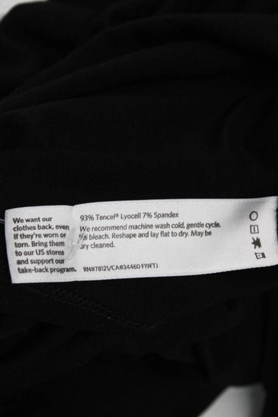 Eileen Fisher Womens T-Shirt Dress Black Tencel Lyocell 3/4 Sleeve Size S