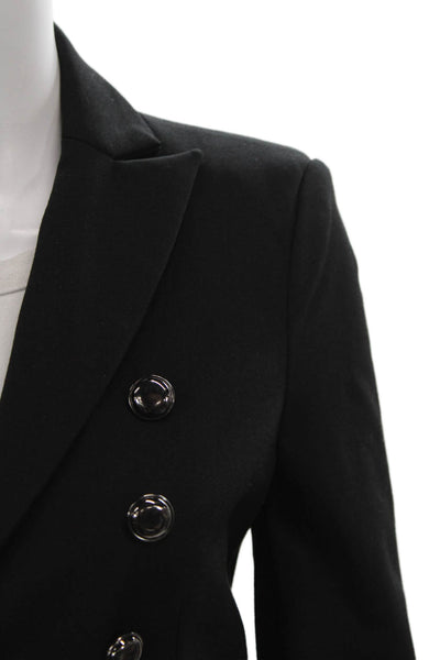 Central Park West Women Black Basic Jacket Button Long Sleeve Size XS