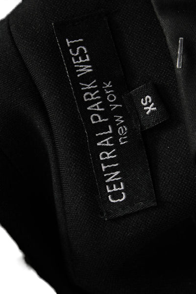 Central Park West Women Black Basic Jacket Button Long Sleeve Size XS