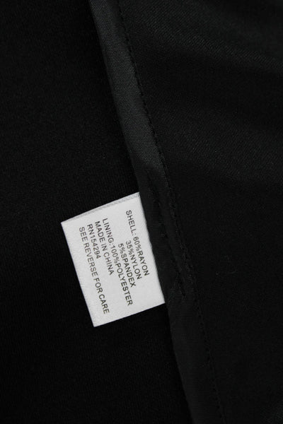 Central Park West Women Black Basic Jacket Button Long Sleeve Size XS
