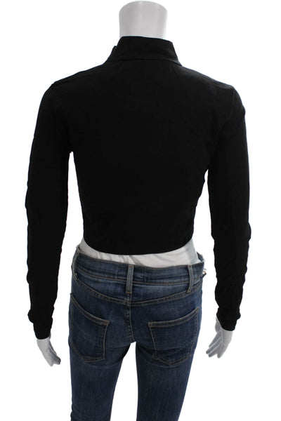 MNG Women Basic Jacket Black 65% Viscosa Long Sleeve Zip Fall Size S