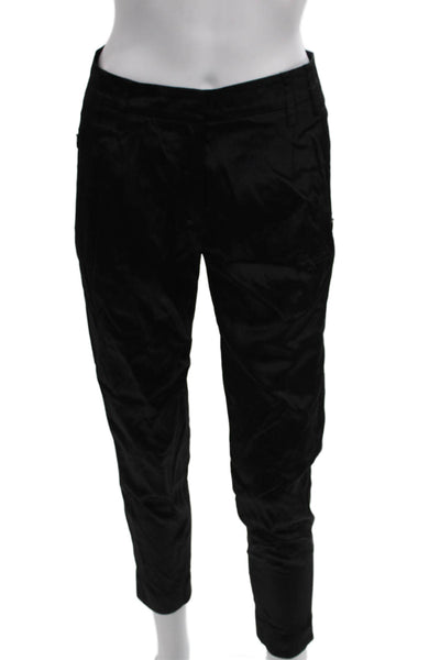 Sophia Kokosalaki Womens Cropped Black Viscose Pants Zip Size 40