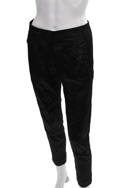 Sophia Kokosalaki Womens Cropped Black Viscose Pants Zip Size 40