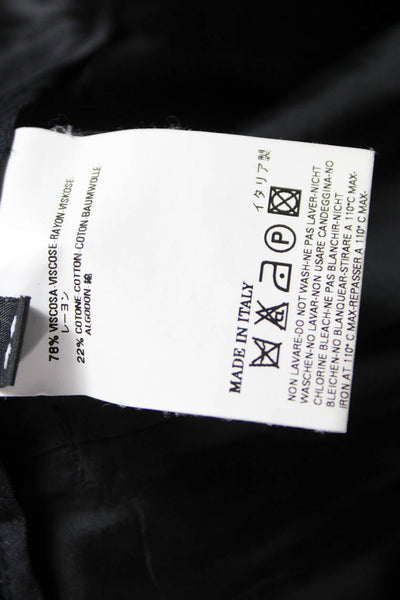 Sophia Kokosalaki Womens Cropped Black Viscose Pants Zip Size 40