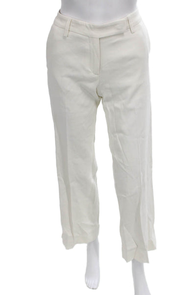 Altuzarra Women Dress Pants White Viscose Button Size 34