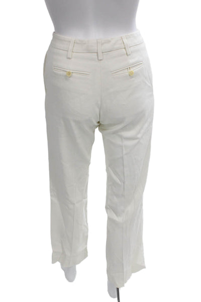 Altuzarra Women Dress Pants White Viscose Button Size 34