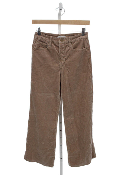 Good American Womens Beige Cotton Button Pants Size 27