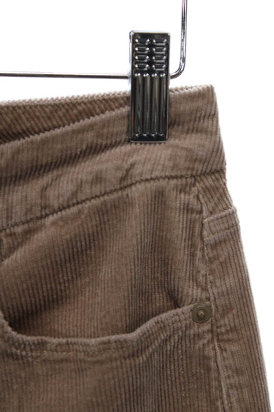 Good American Womens Beige Cotton Button Pants Size 27