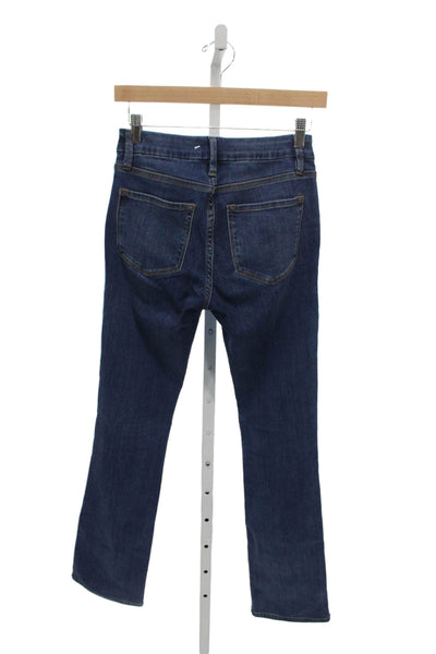 Frame Women Straight High Waist Blue Cotton Jeans Size 26