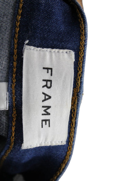 Frame Womens High Waist Straight Jeans Blue Cotton Size 27
