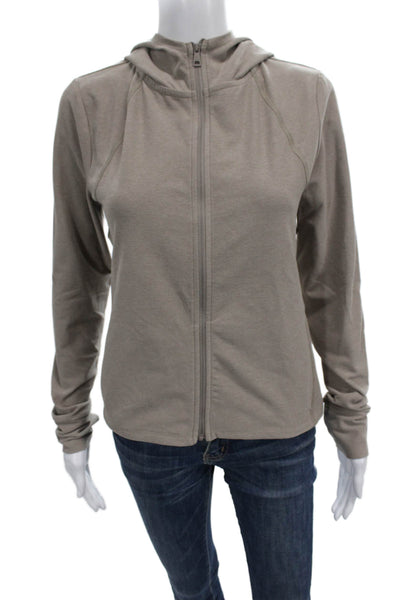 Beyond Yoga Womens Full Zip Hoodie Beige Long Sleeve Size S
