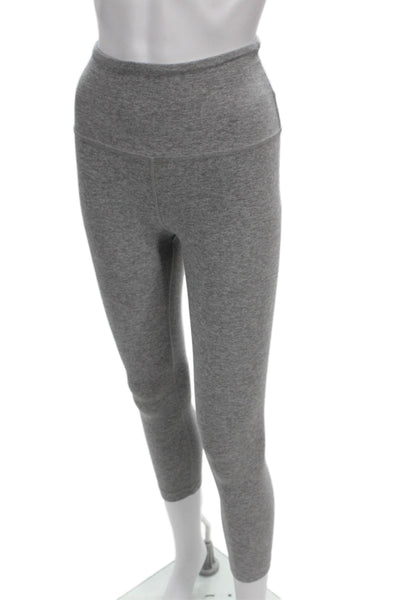Beyond Yoga Women Capri Leggings Gray Flecked Polyester Pull On Size S