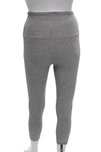 Beyond Yoga Women Capri Leggings Gray Flecked Polyester Pull On Size S