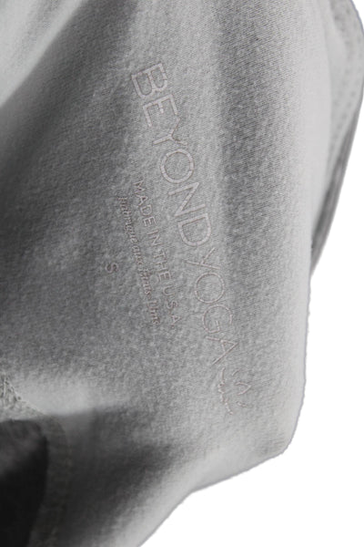 Beyond Yoga Women Capri Leggings Gray Flecked Polyester Pull On Size S