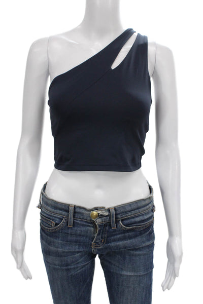 Beyond Yoga Womens Cross Strap Back Sports Bra Navy Blue Size Small