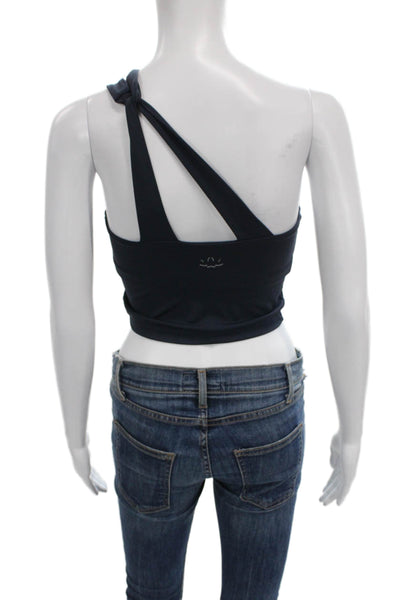 Beyond Yoga Womens Cross Strap Back Sports Bra Navy Blue Size Small