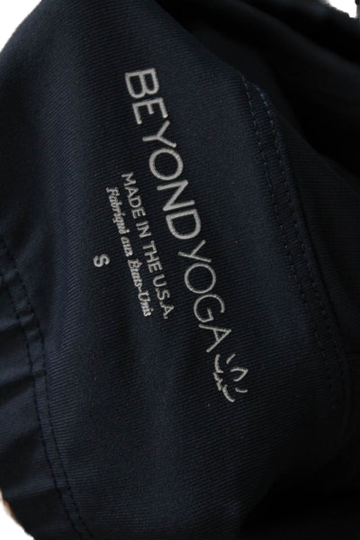Beyond Yoga Womens Cross Strap Back Sports Bra Navy Blue Size Small