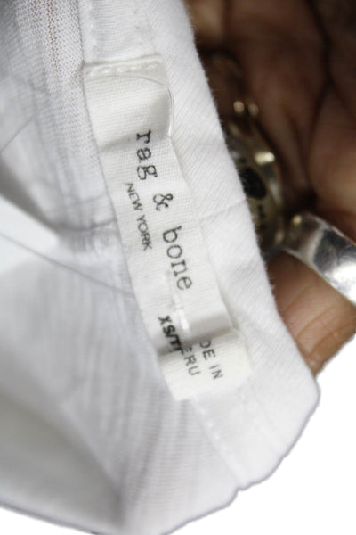 Rag & Bone Womens White Pima Cotton Scoop Neck Basic Tee Size XS