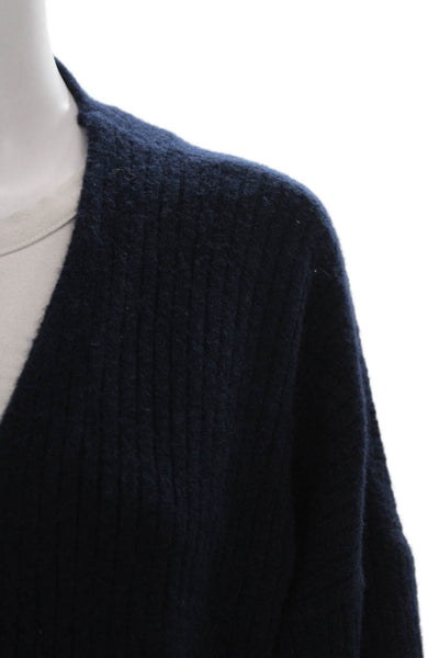 Madewell Womens Blue V-Neck Long Sleeve Solid Cardigan Size XL